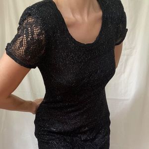 Jessica Howard knit-like sparkly maxi dress